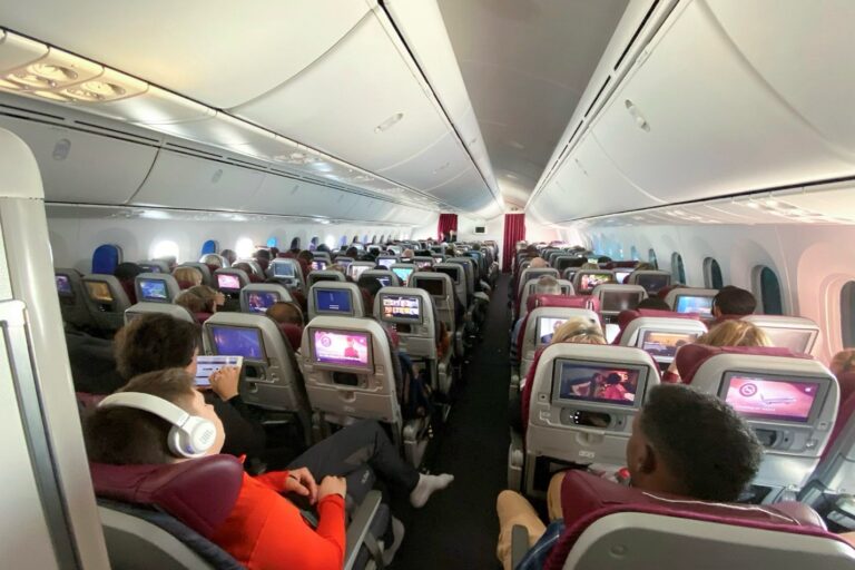 What does the Qatar economy class include?